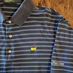 Masters Collection Men’s Navy striped polo size Medium